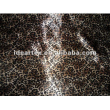 Polyester Cheetah Spots gedruckt Satin Stoff für Lady Kleid